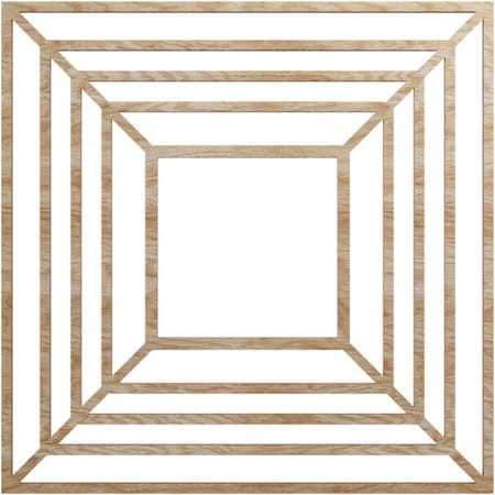 Ekena Millwork Raven Wood Fretwork Pierced Ceiling Medallion, Red Oak, 18"OD x 6 5/8"ID x 3/8"T CMWP18X18X0375RARO